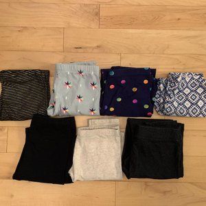 Set of 7 Girls Size Medium 8-10 Leggings